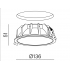 SIRCA 14 LED M930 53&#176; wpuszczany czarny struktura 37989-M930-WB-00-12